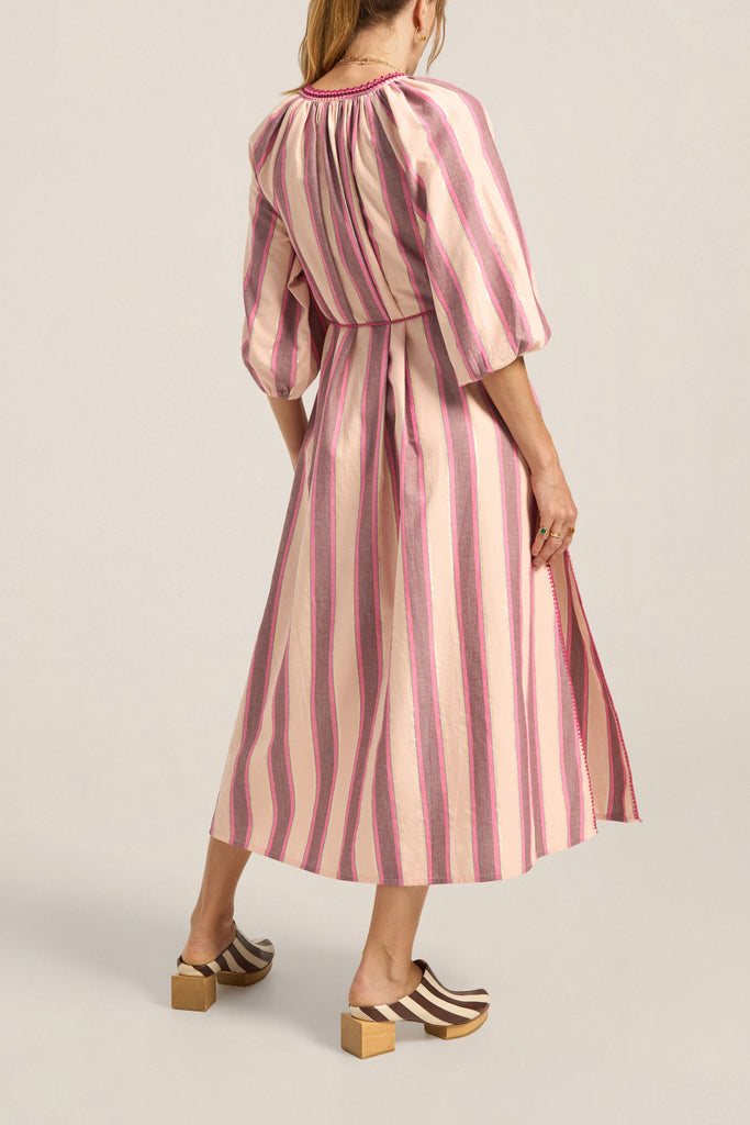 Priam Caftan Pink Mykonos Stripe