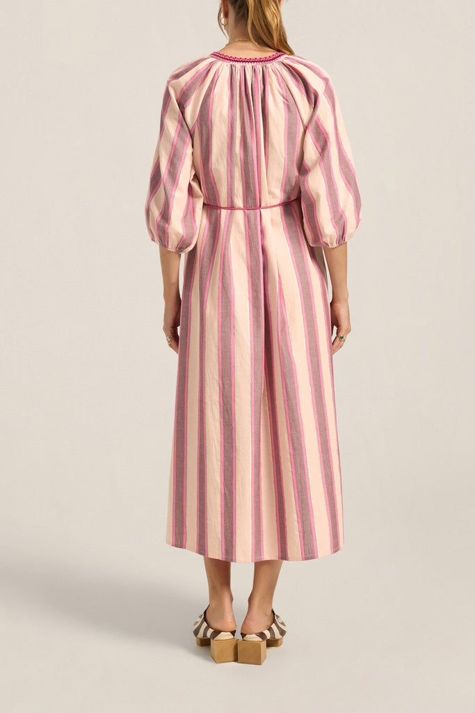 Priam Caftan Pink Mykonos Stripe