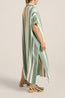 Melanie Caftan Green Fez Stripe