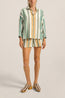 Cronos Shirt Green Fez Stripe