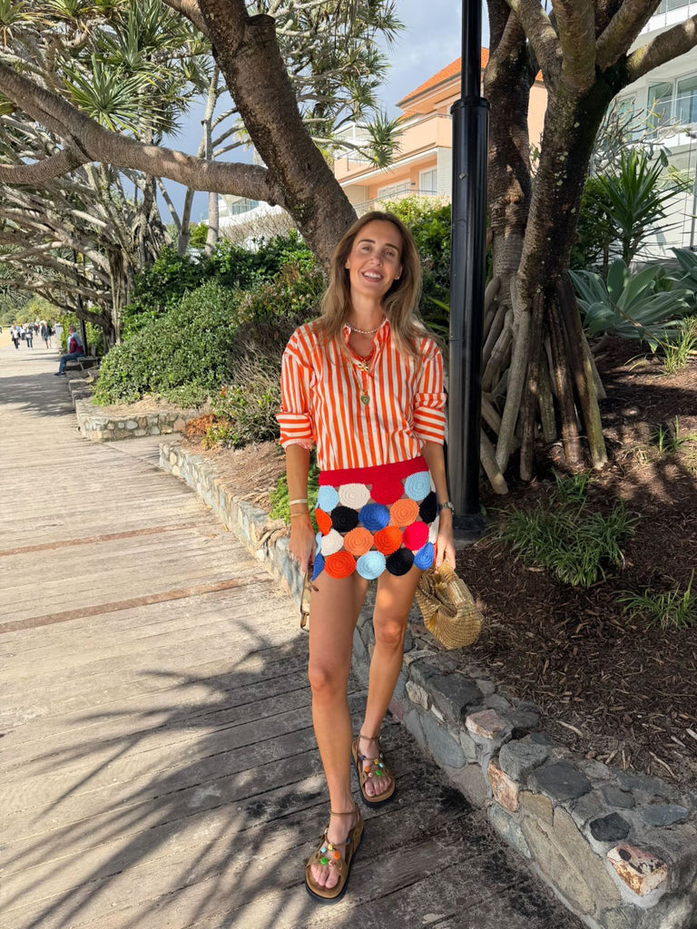 Metallic Raffia Lopsy Bag