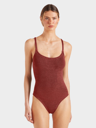 Bette Swim Metallic Rosewood