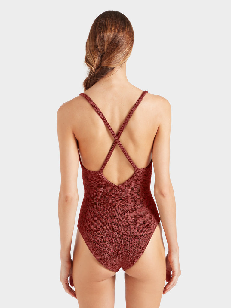 Bette Swim Metallic Rosewood