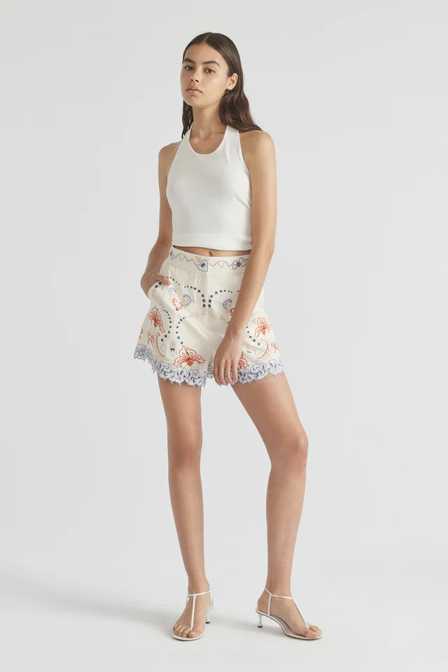 Match Makers Embroidered Shorts