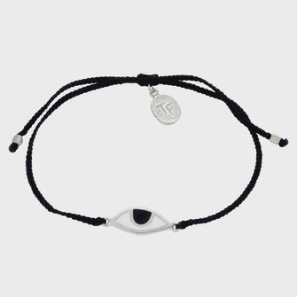 Eye of Protection Bracelet Black Silver