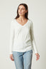 Blaire V Neck Long Sleeve Tee Coconut