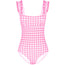 Blush Gingham Ruffle One Piece