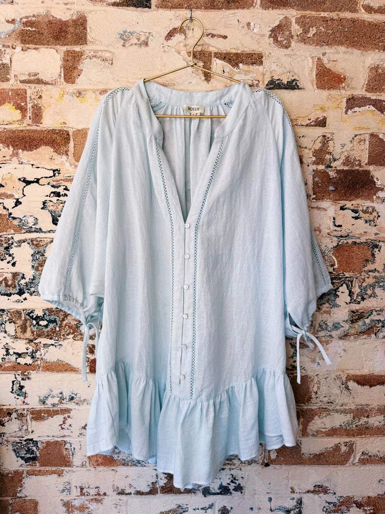 La Ponche Frill Dress Sky