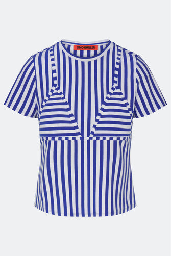 Kini Striped Tee Blue Stripe