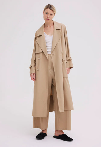 Shelter Trench Coat Stone