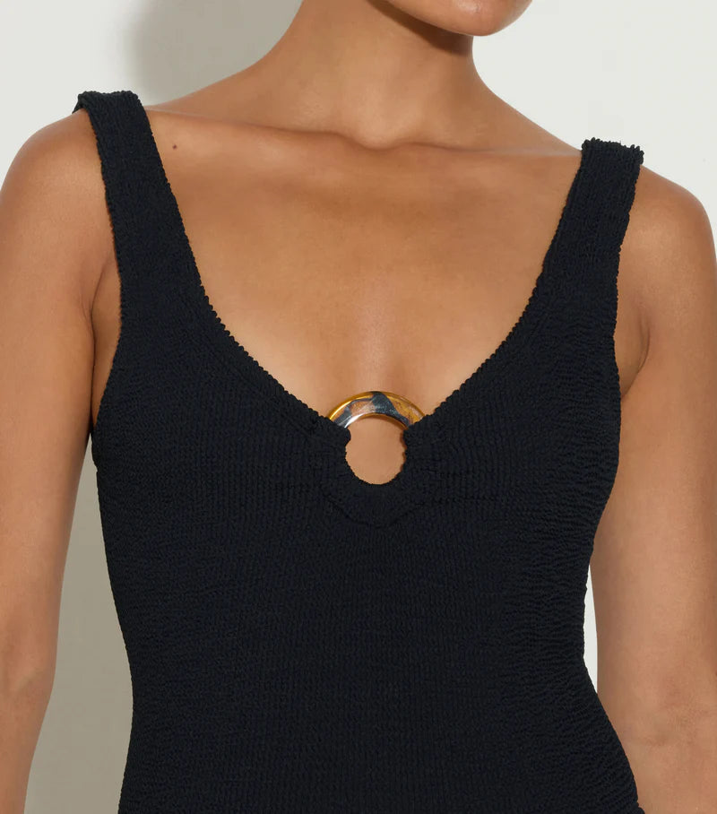 Celine Swim Black Covered Hoops