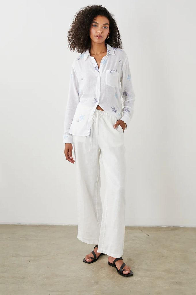 Charli Shirt Navy Stitched Stars