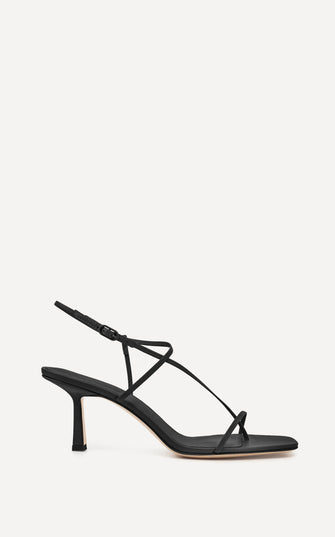 Cross Front 70 Heel Black