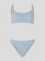 Cassie Beaded Bikini Metallic Ice Blue