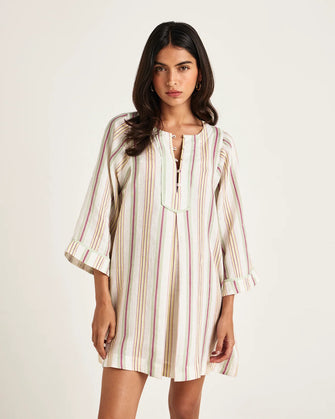 Crema Mini Dress Loom Line Green