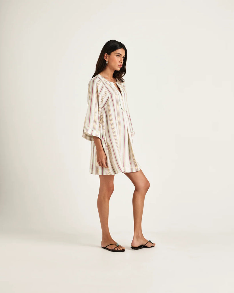 Crema Mini Dress Loom Line Green