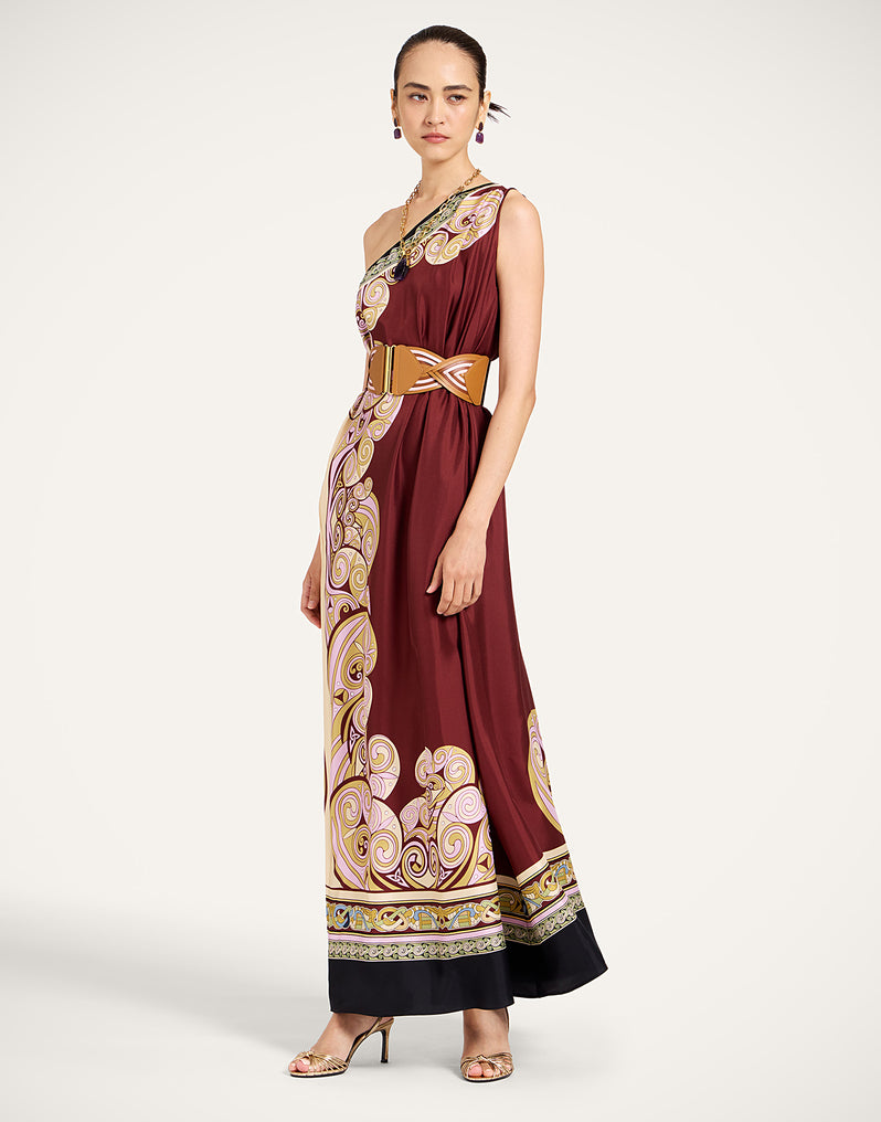 Roy Dress Kells Swirl Placée Burgundy
