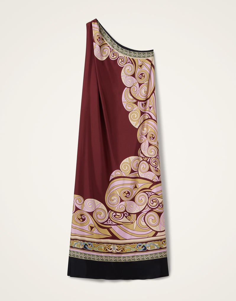 Roy Dress Kells Swirl Placée Burgundy