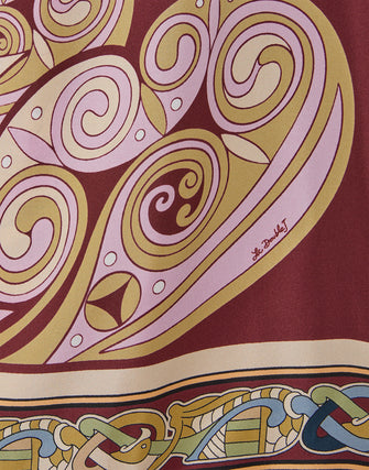 Roy Dress Kells Swirl Placée Burgundy