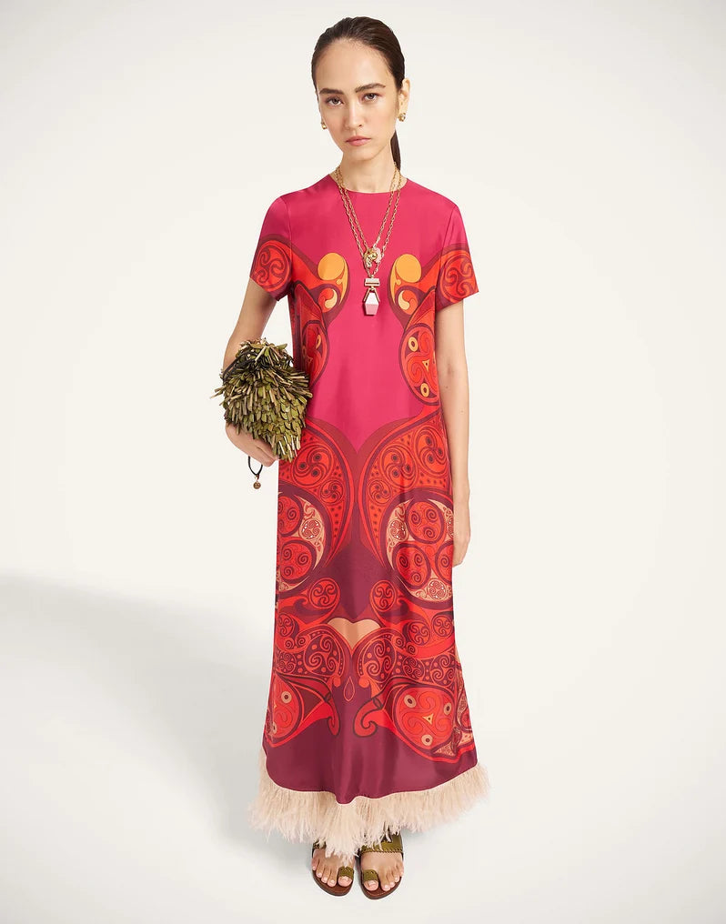 Swing Dress with Feathers Alchemy Placée