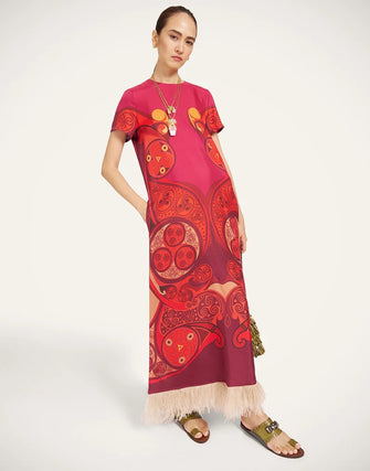 Swing Dress with Feathers Alchemy Placée