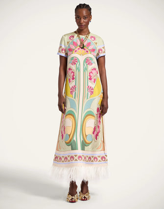 Swing Dress Tulip Placée Feathers