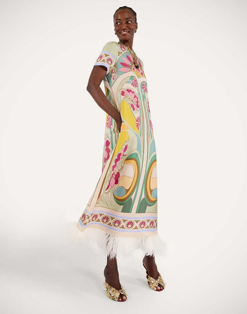 Swing Dress Tulip Placée Feathers