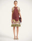 Mini Swing Dress Kells Swirl Placée Burgundy