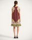 Mini Swing Dress Kells Swirl Placée Burgundy