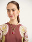 Mini Swing Dress Kells Swirl Placée Burgundy