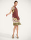 Mini Swing Dress Kells Swirl Placée Burgundy