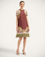 Mini Swing Dress Kells Swirl Placée Burgundy