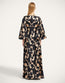Belle Kaftan Buttercup Black in Silk Twill
