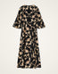 Belle Kaftan Buttercup Black in Silk Twill