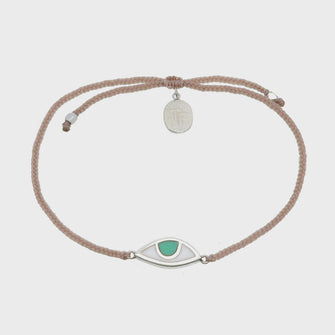 Eye of Protection Bracelet Pale Pink Silver