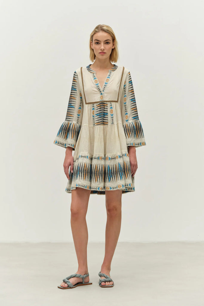 Paradise Dress Blue Camel
