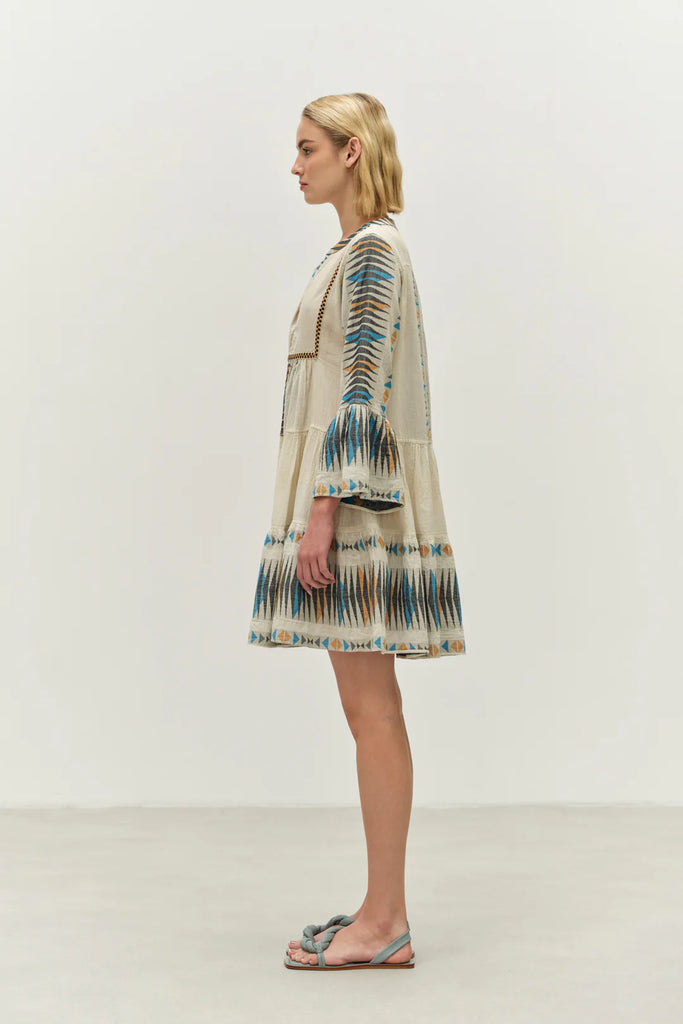 Paradise Dress Blue Camel