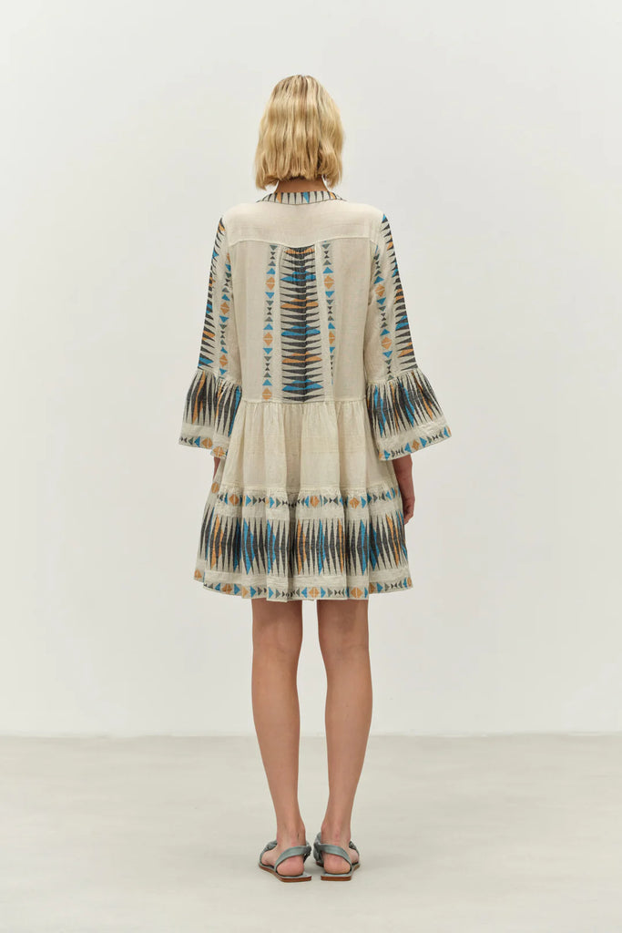 Paradise Dress Blue Camel