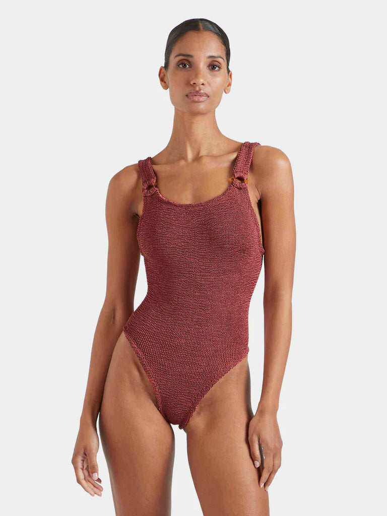 Domino Metallic Rosewood Tort Hoops