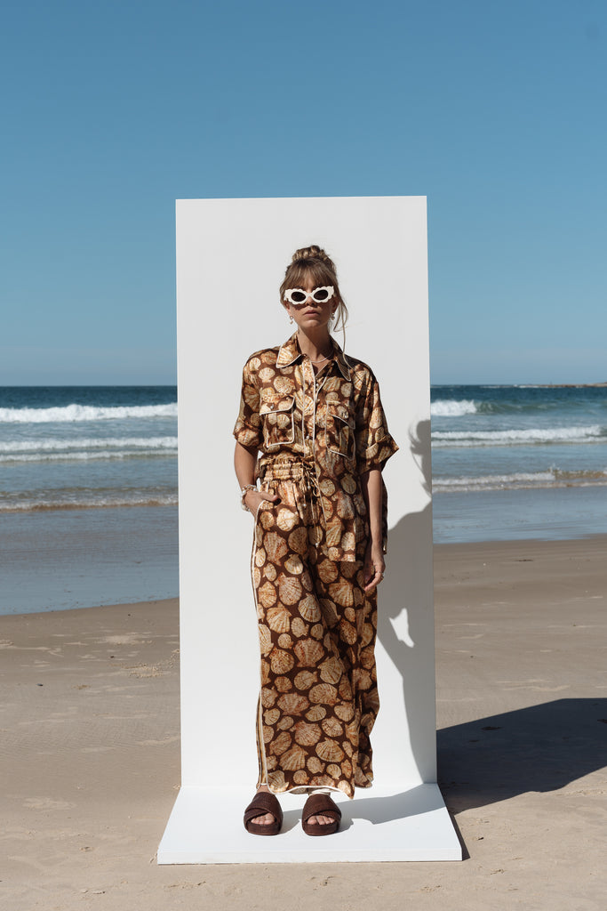 By The Seashore Silk Shirt Mocha