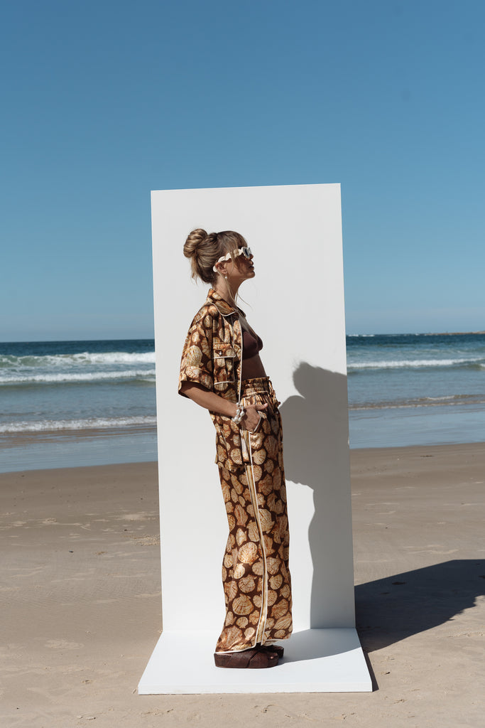 By The Seashore Silk Shirt Mocha