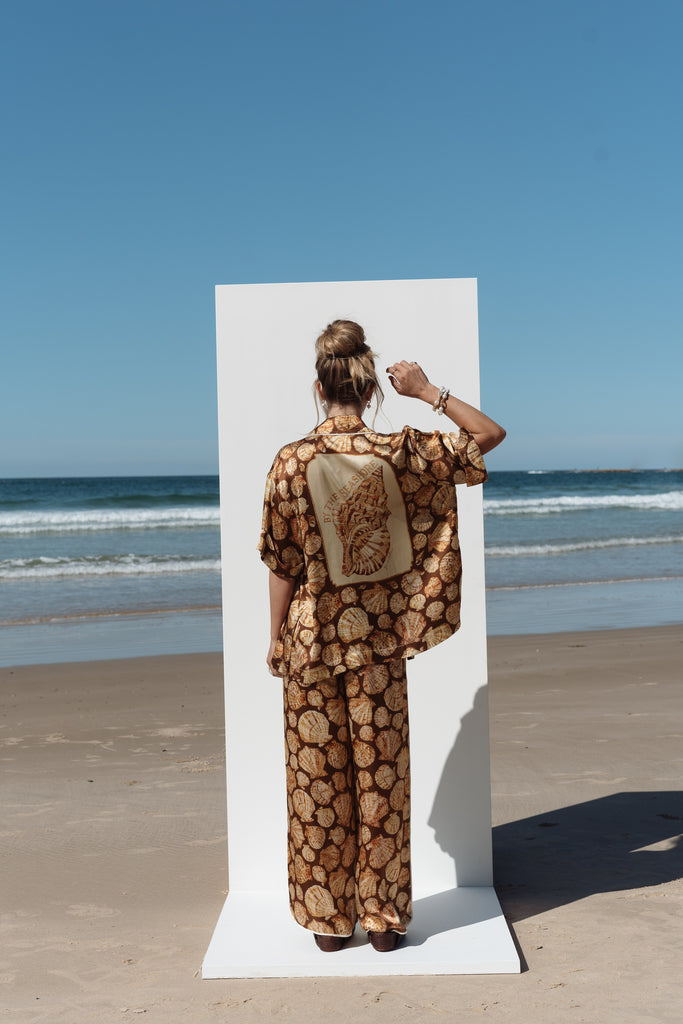 By The Seashore Silk Shirt Mocha