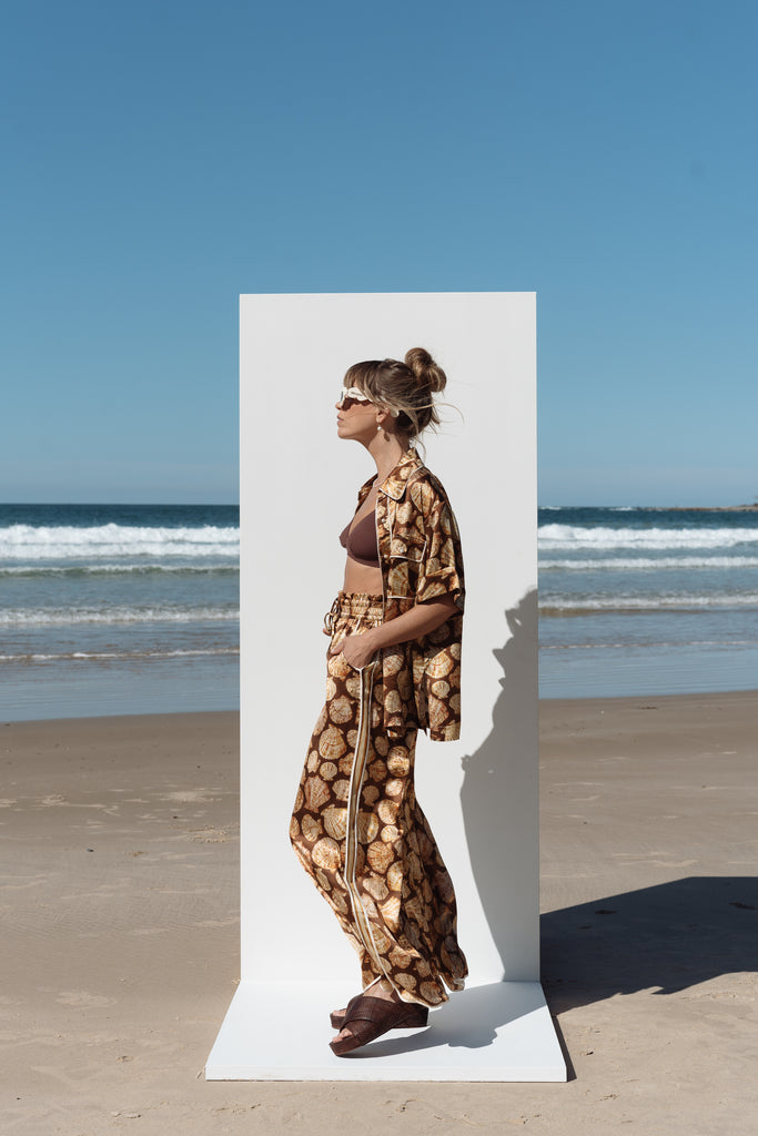 By The Seashore Silk Shirt Mocha