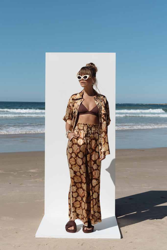 By The Seashore Silk Shirt Mocha