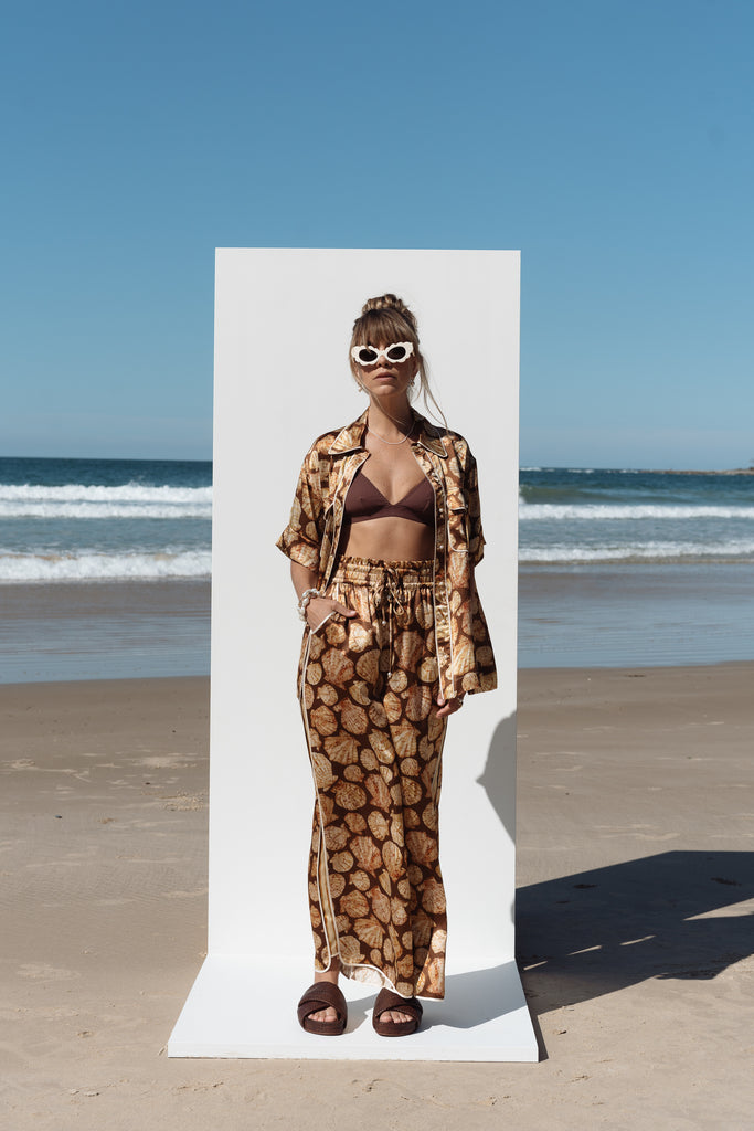 By The Seashore Silk Shirt Mocha