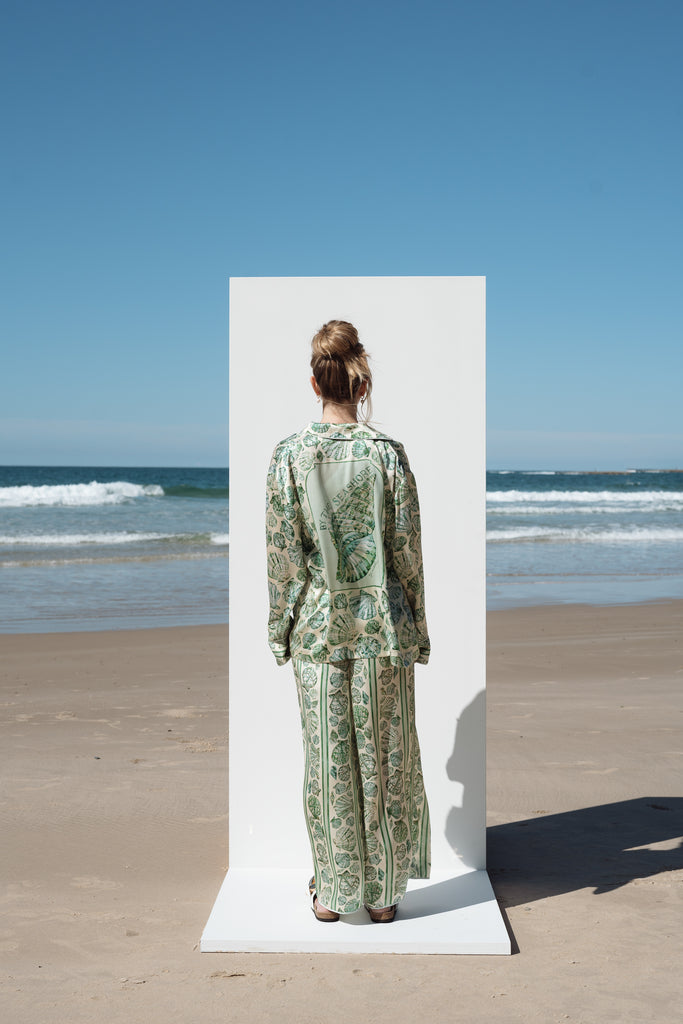 Stripe Seashell Pant Pistachio