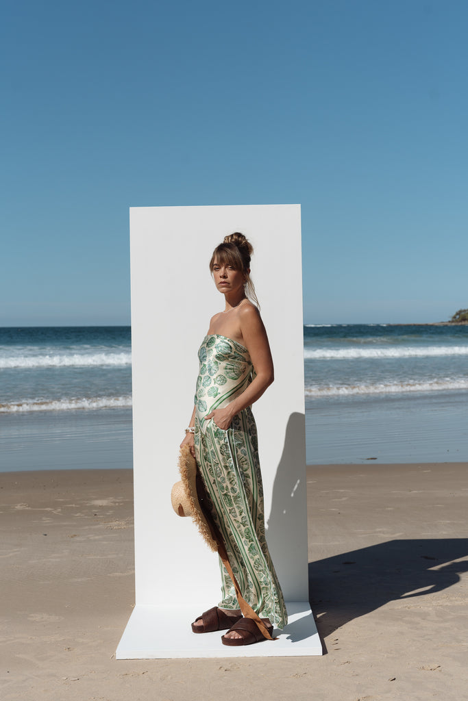 By The Seashore Silk Scarf Pistachio