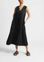 Nisha Black Linen Dress