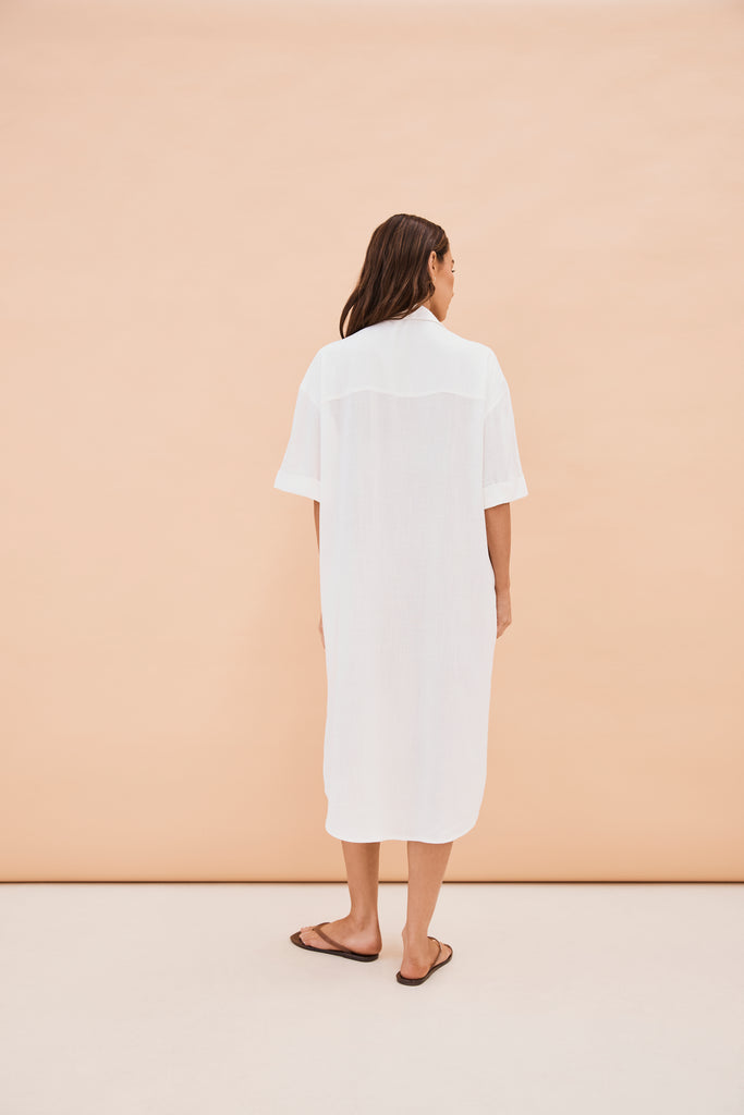 Domenica Midi Dress White