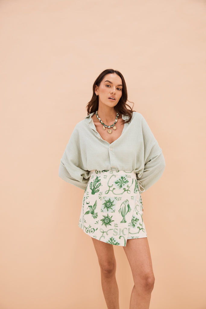 Isola Sicily Print Skirt